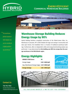 Warehouse Storage Building Reduces Energy Usage by 90%