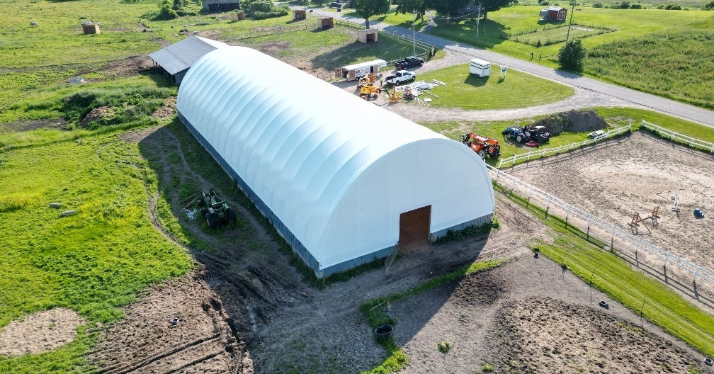 New Fabric Cover for Horse Riding Arena