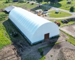 Arial view of the new fabric cover